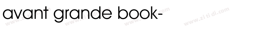 avant grande book字体转换